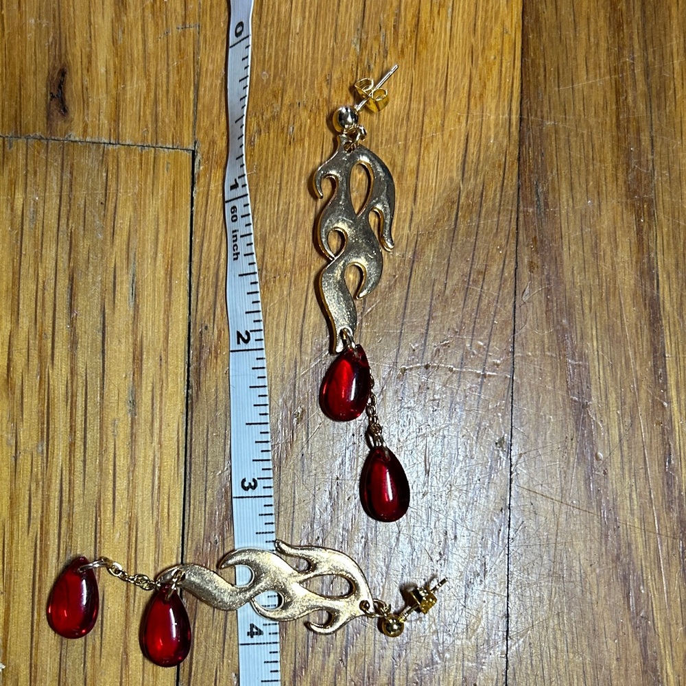 3/$25 Fire Dangle Earrings - Picture 2 of 6